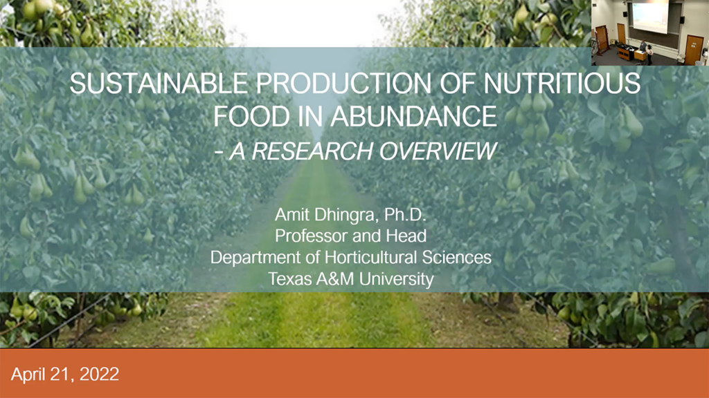 Sustainable Production of Nutritious Food in Abundance - A Research Overview