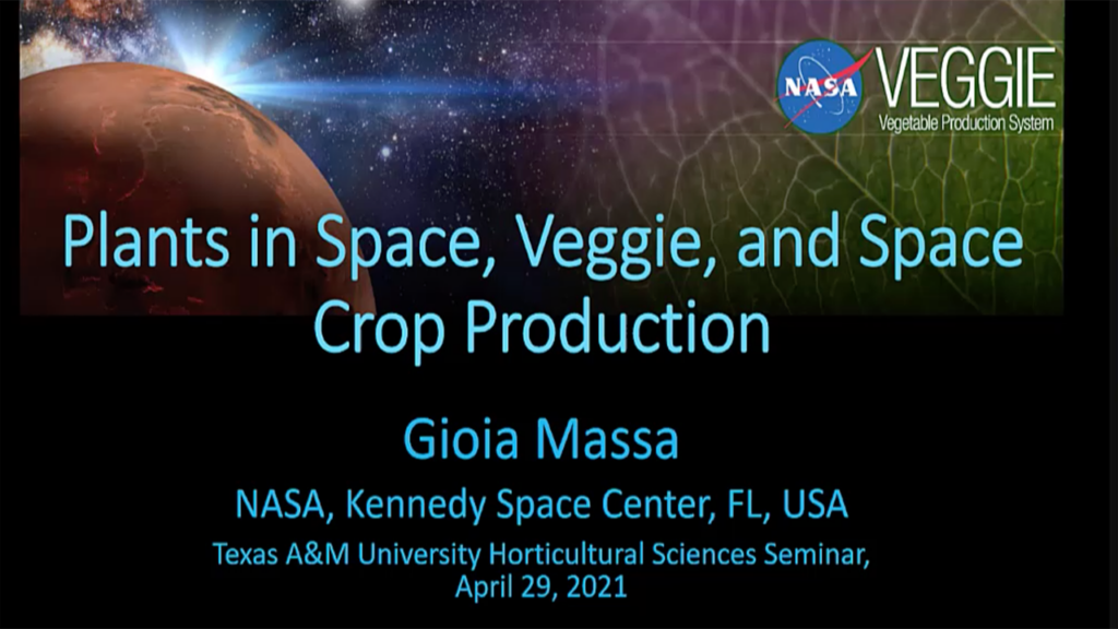 Plants in Space, Veggie, and Space Crop Production