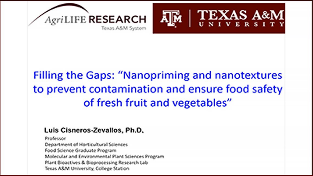 Filling the Gaps: Nanopriming and Nanotextures to Prevnt Contamination of Fresh Produce