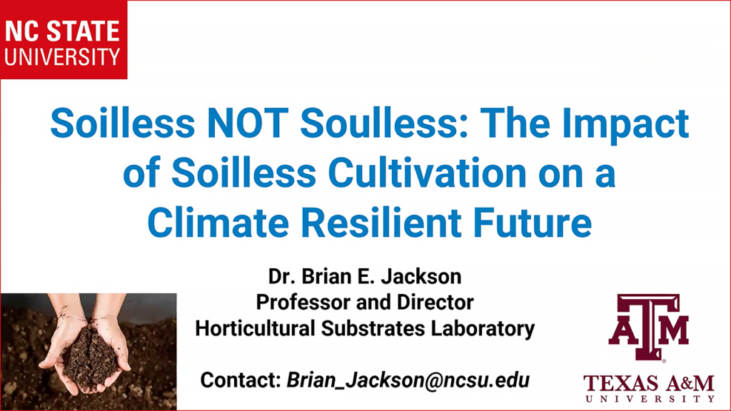Soilless NOT Soulless:  The Impact of Soilless Cultivation on a
Climate Resilient Future